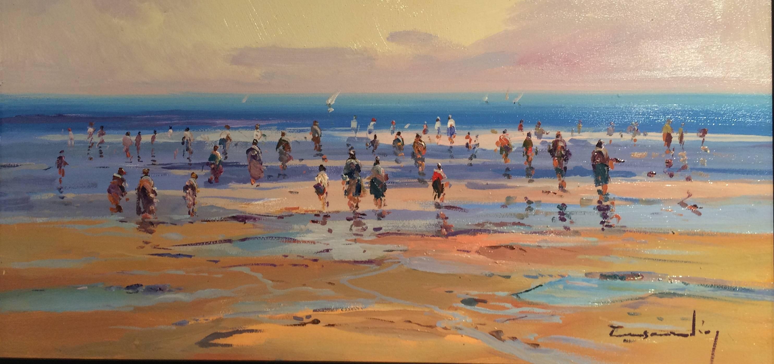 Francisco Calabuig Landscape Painting - Beach Combing II