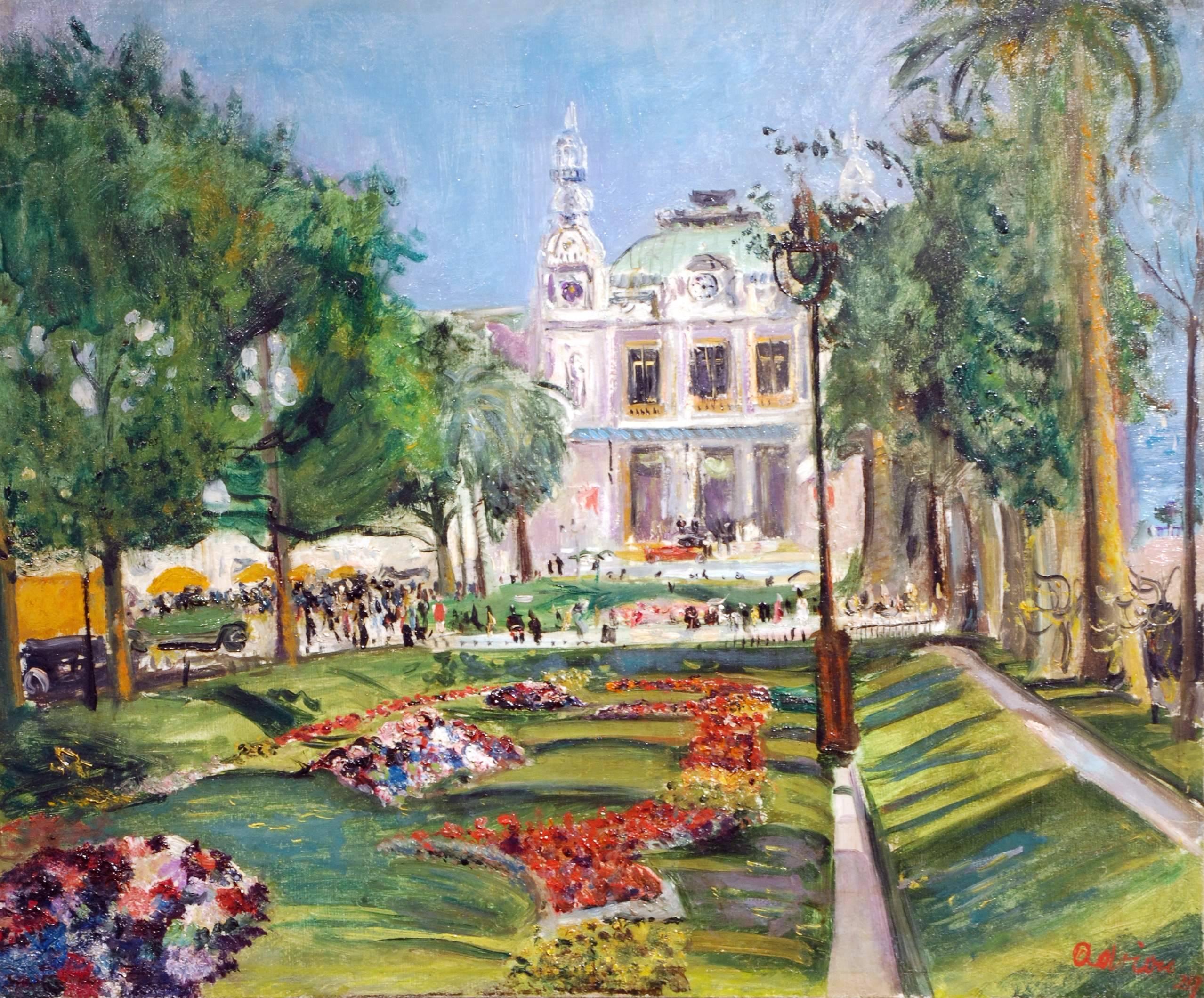 Lucien Adrion Landscape Painting - Monte Carlo