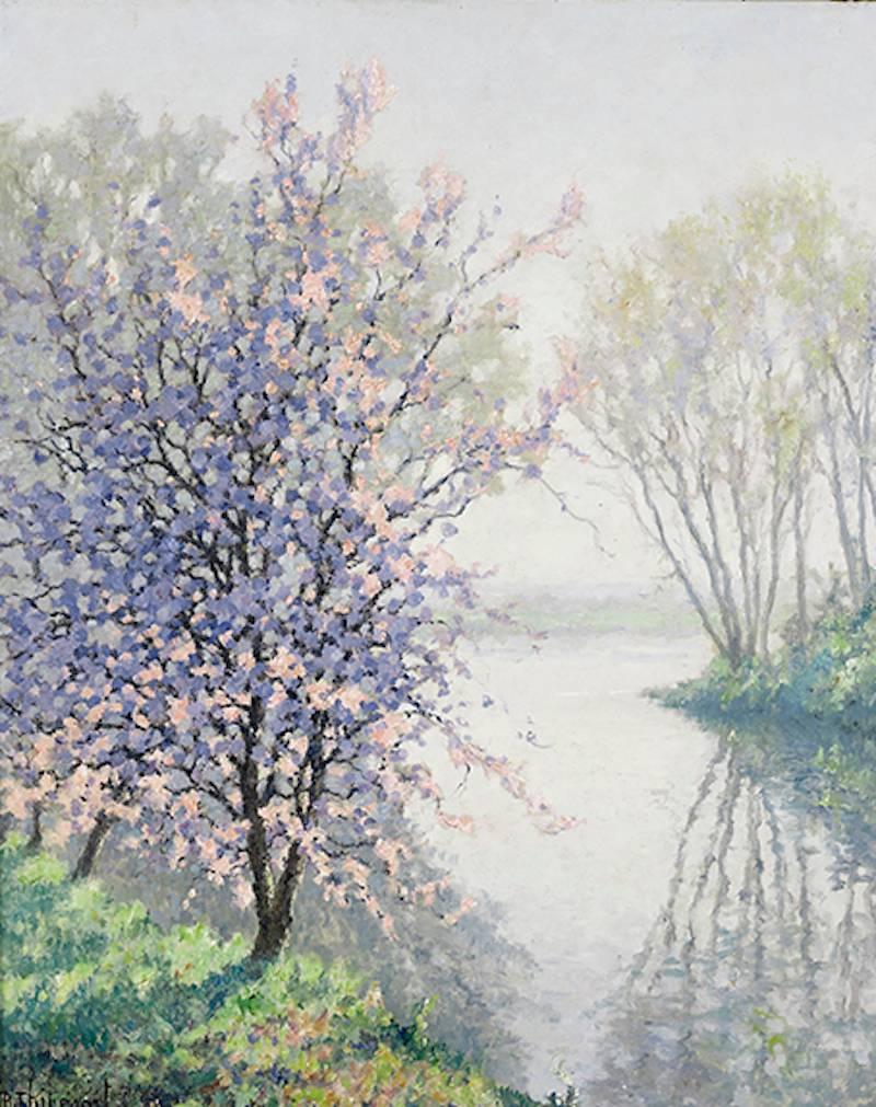 Raymond Thibesart Still-Life Painting - Blossom by the River