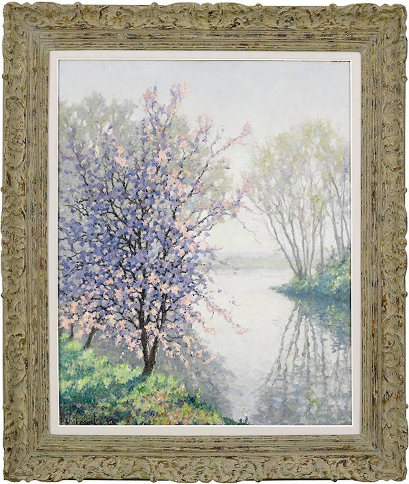 Blossom by the River - Painting by Raymond Thibesart