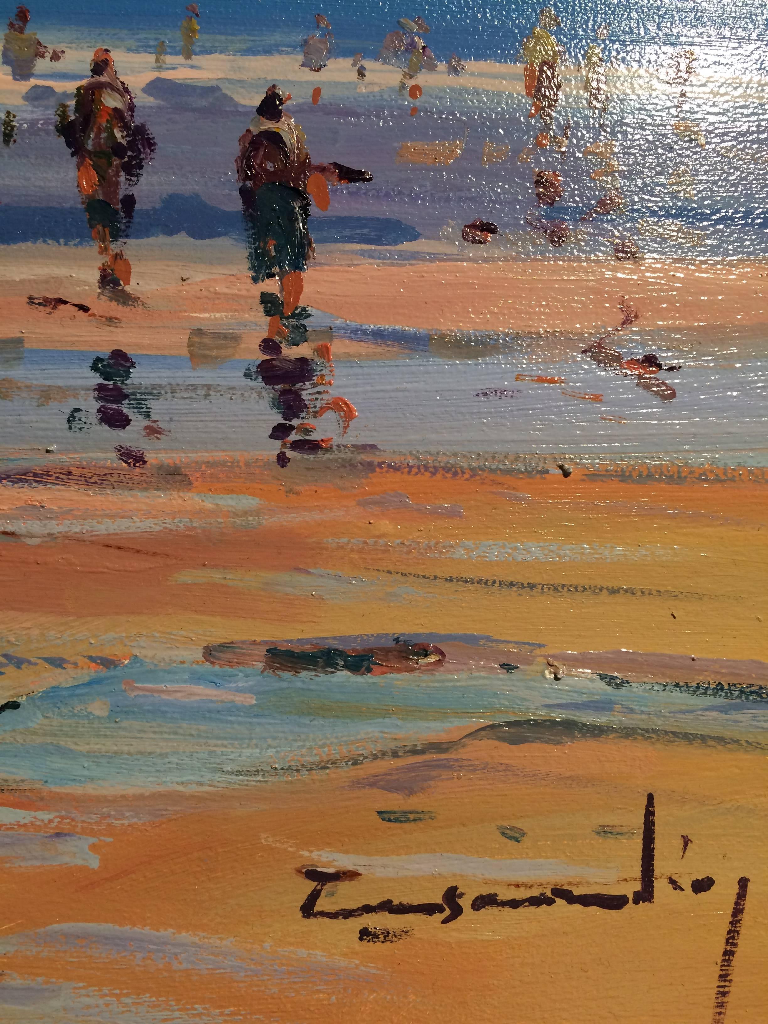 Beach Combing II - Painting by Francisco Calabuig