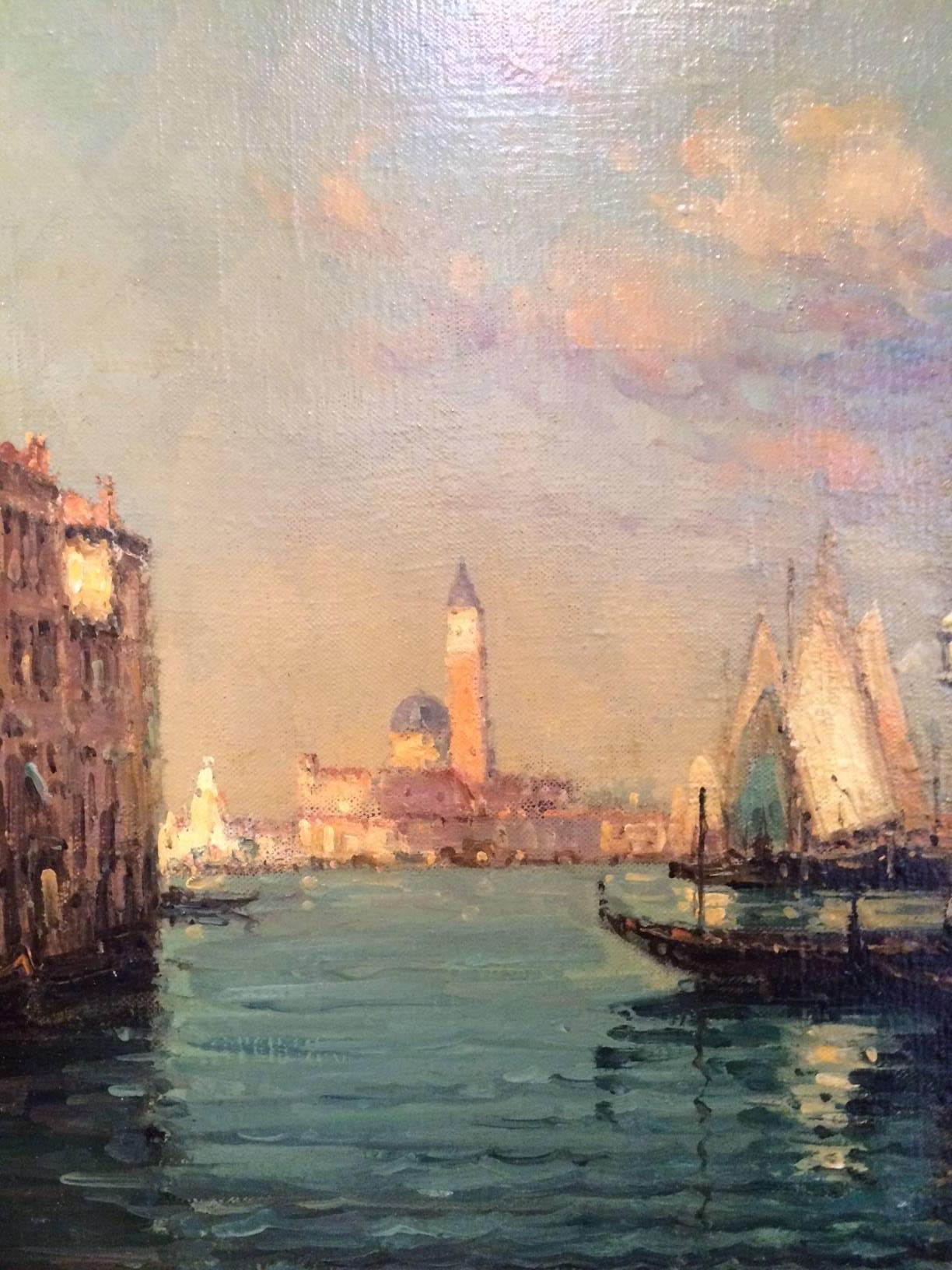 Antoine trained as an architect and studied art and architecture under Constant-Dufeus, at the Ecole des Beaux-Arts in Paris. His paintings show the influence of Felix Ziem, reflecting his love of Venice in the delicacy and fluidity of his use of