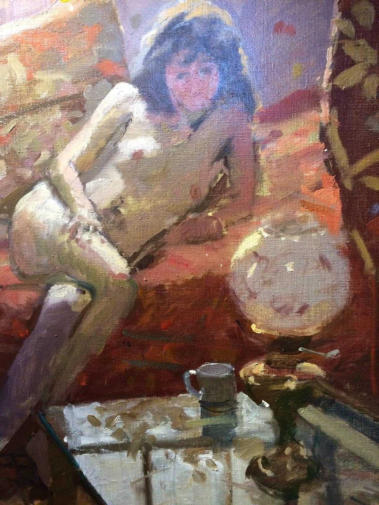 Lizzie Resting  - Painting by Ken Howard