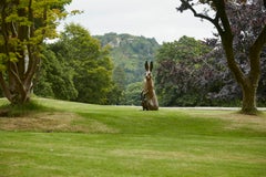 Contemporary Bronze Large Garden Sculpture 'Majestic Hare' of a Rabbit/Hare