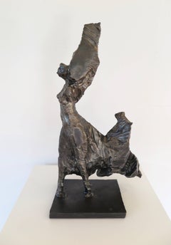 Winged Walking Figure, Steel Sculpture 