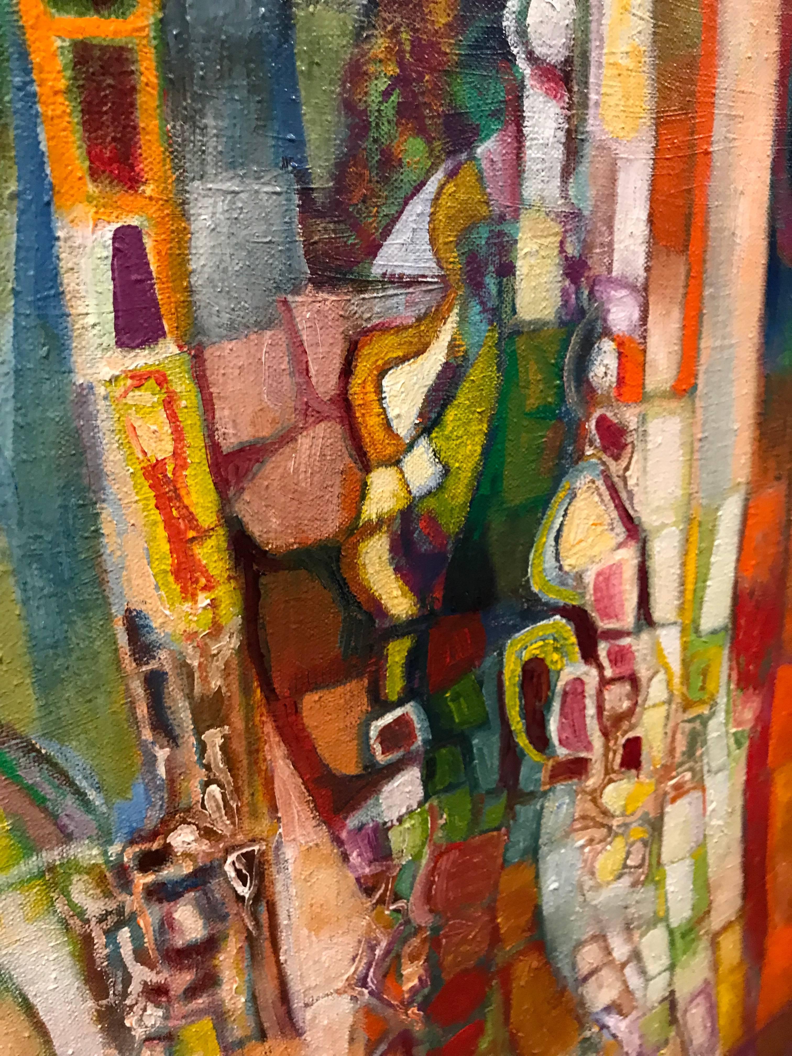 Flamenco, Ölgemälde (Abstrakt), Painting, von Robert Livsey Wells 
