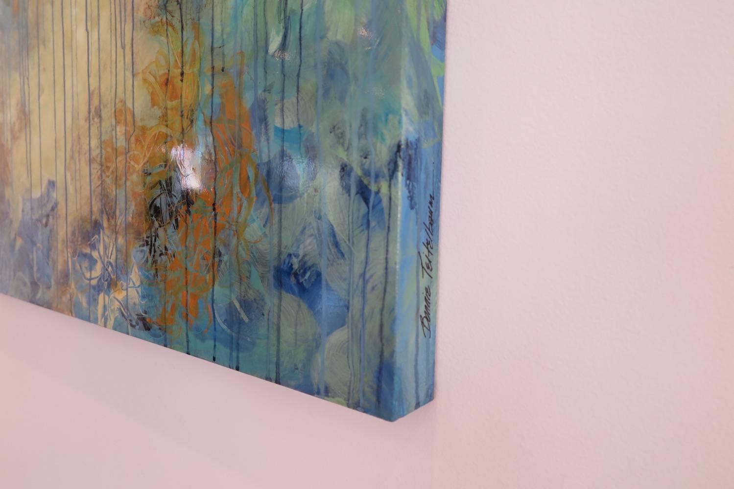 Forest Rain, Abstract Painting For Sale 1