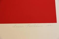 Untitled (Red with White Line)