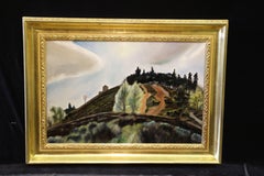 St. Martins, Surrey, landscape oil painting of countryside in Surrey, England