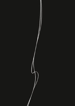 Untitled (Black with Vertical White Linear Forms)