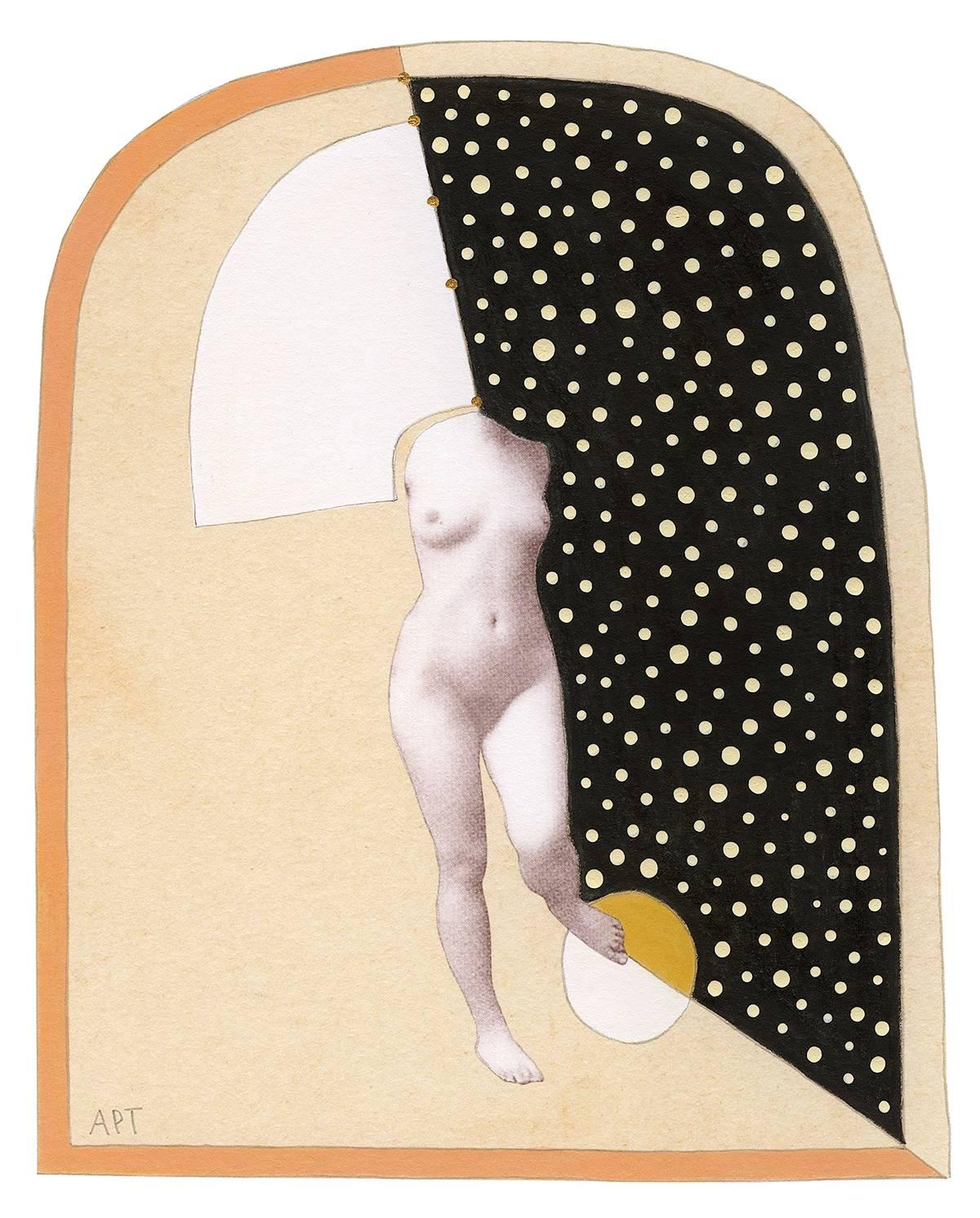 Athena Petra Tasiopoulos Nude Print - "Wing 1, " Framed Archival Pigment Print with Mixed-Media Hand Embellishments
