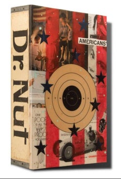Americans, Pop Art Collage & Painting on Vintage Soda Crate