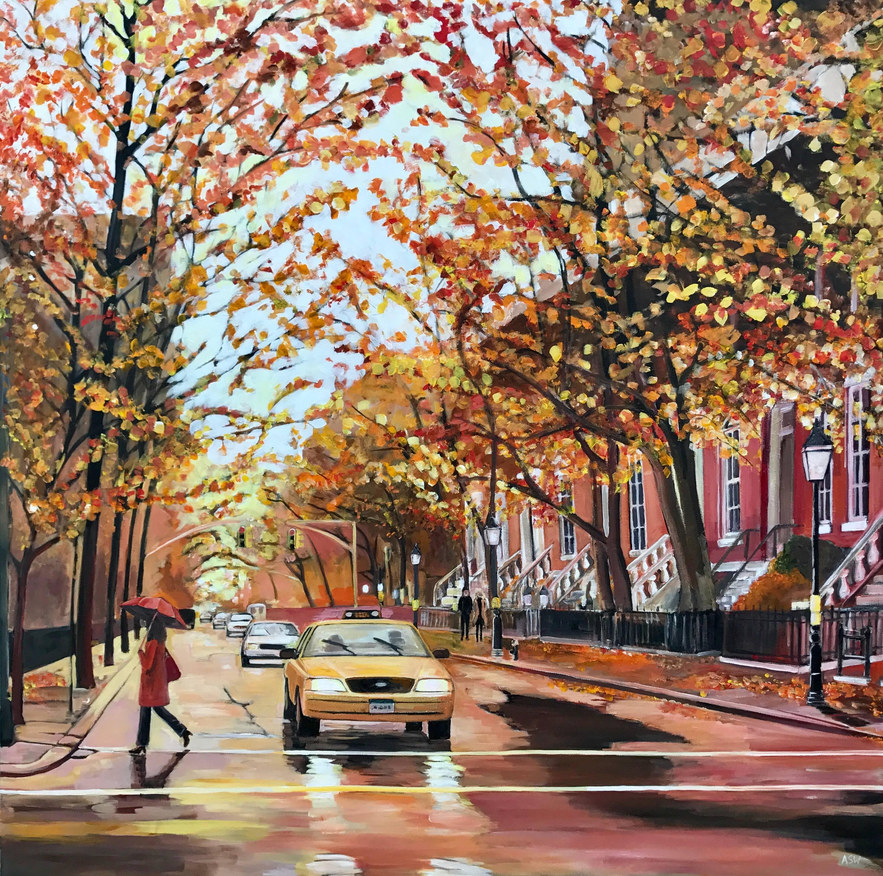 Painting of Greenwich Village Manhattan New York City NYC British Urban Artist 2