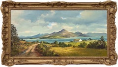 Vintage Original Post-War Painting of Clew Bay County Galway Ireland by Modern Artist