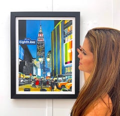 Empire State Building Eighth Avenue New York City di un artista britannico contemporaneo