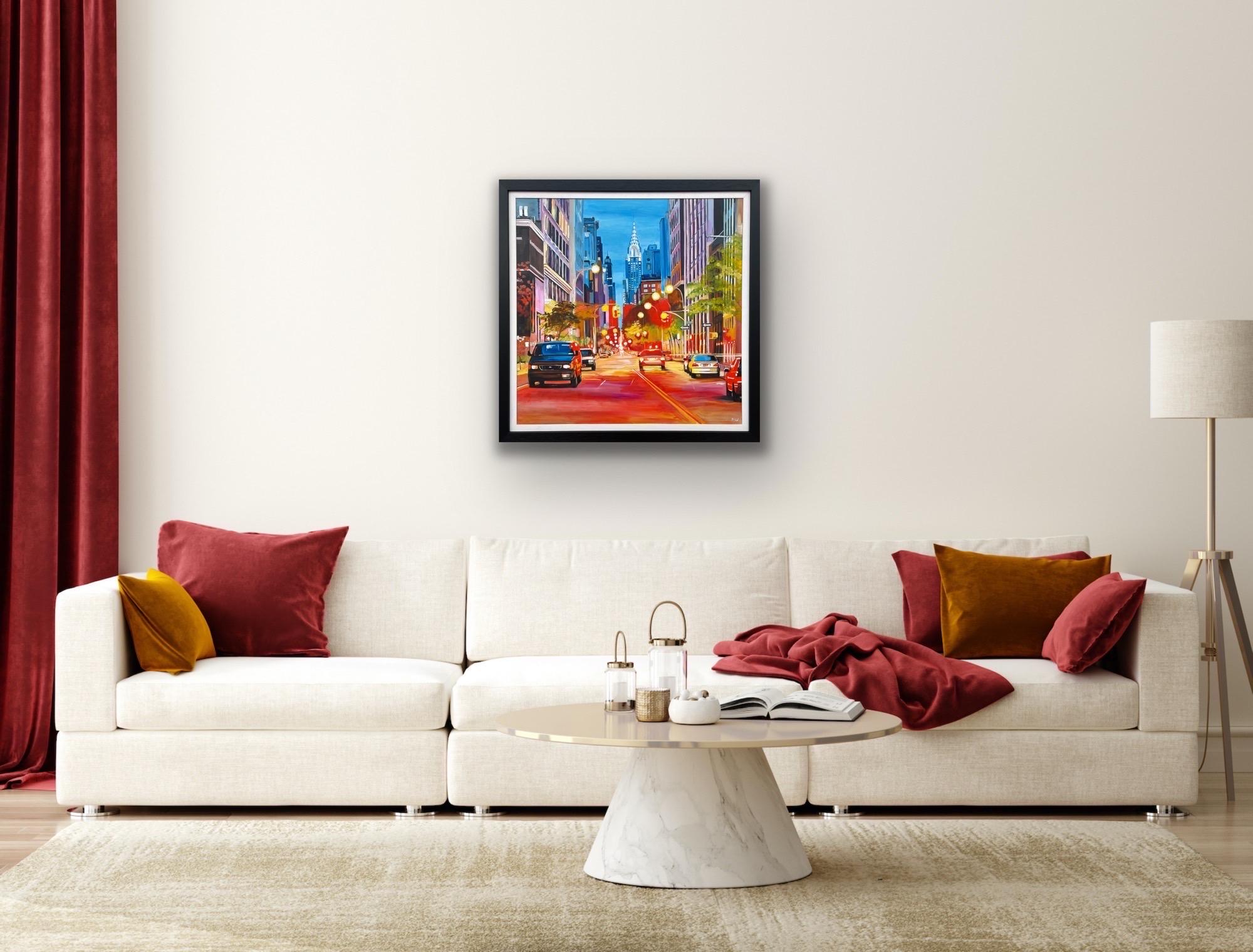 Painting of the Chrysler Building New York City by Contemporary British Artist For Sale 10