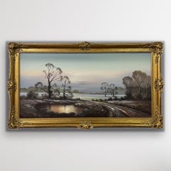 Winter Mist at a Farm in the English Countryside by 20th Century British Artist