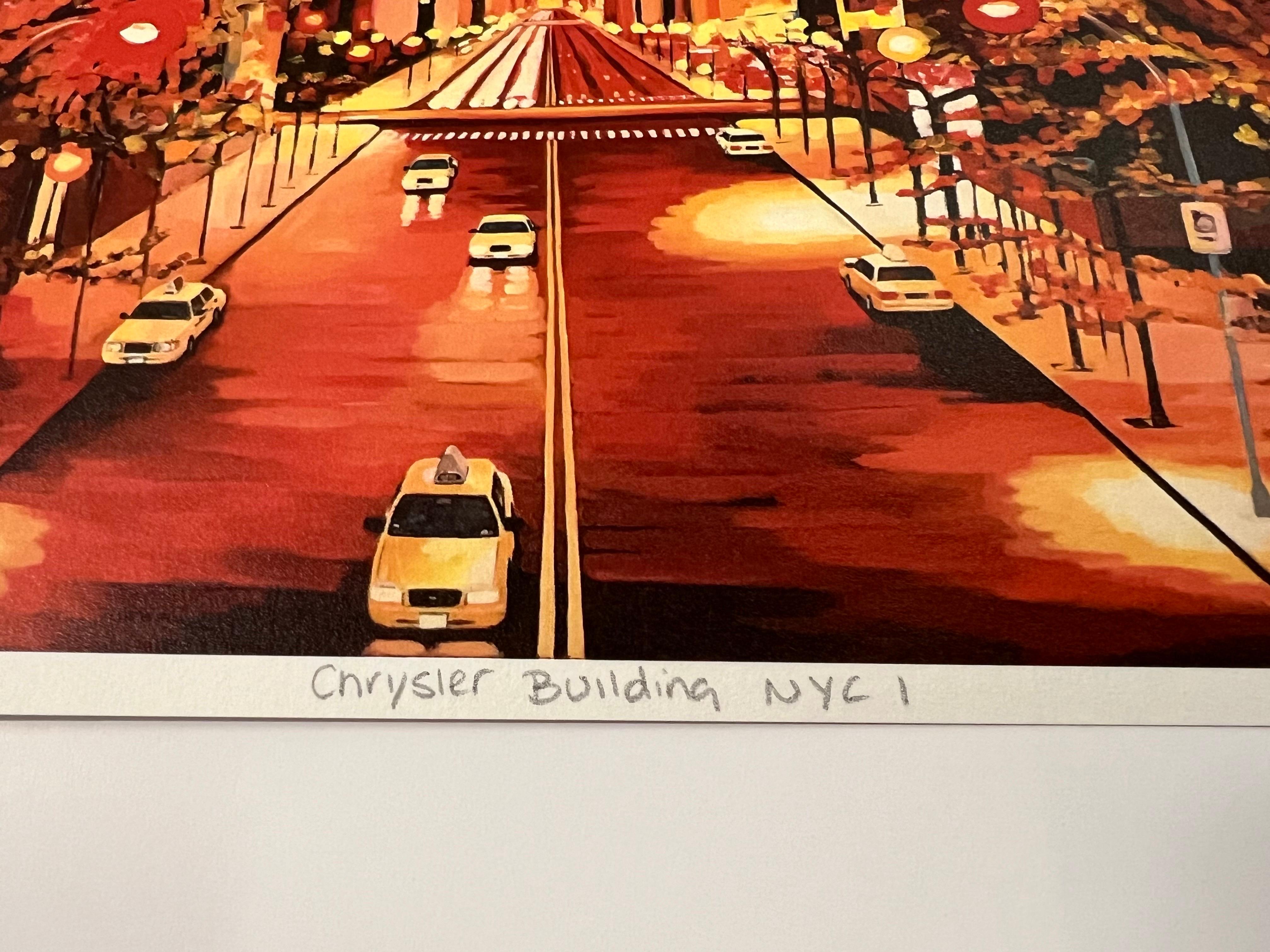 Druck in limitierter Auflage des Chrysler Building New York City NYC des britischen Künstlers im Angebot 1