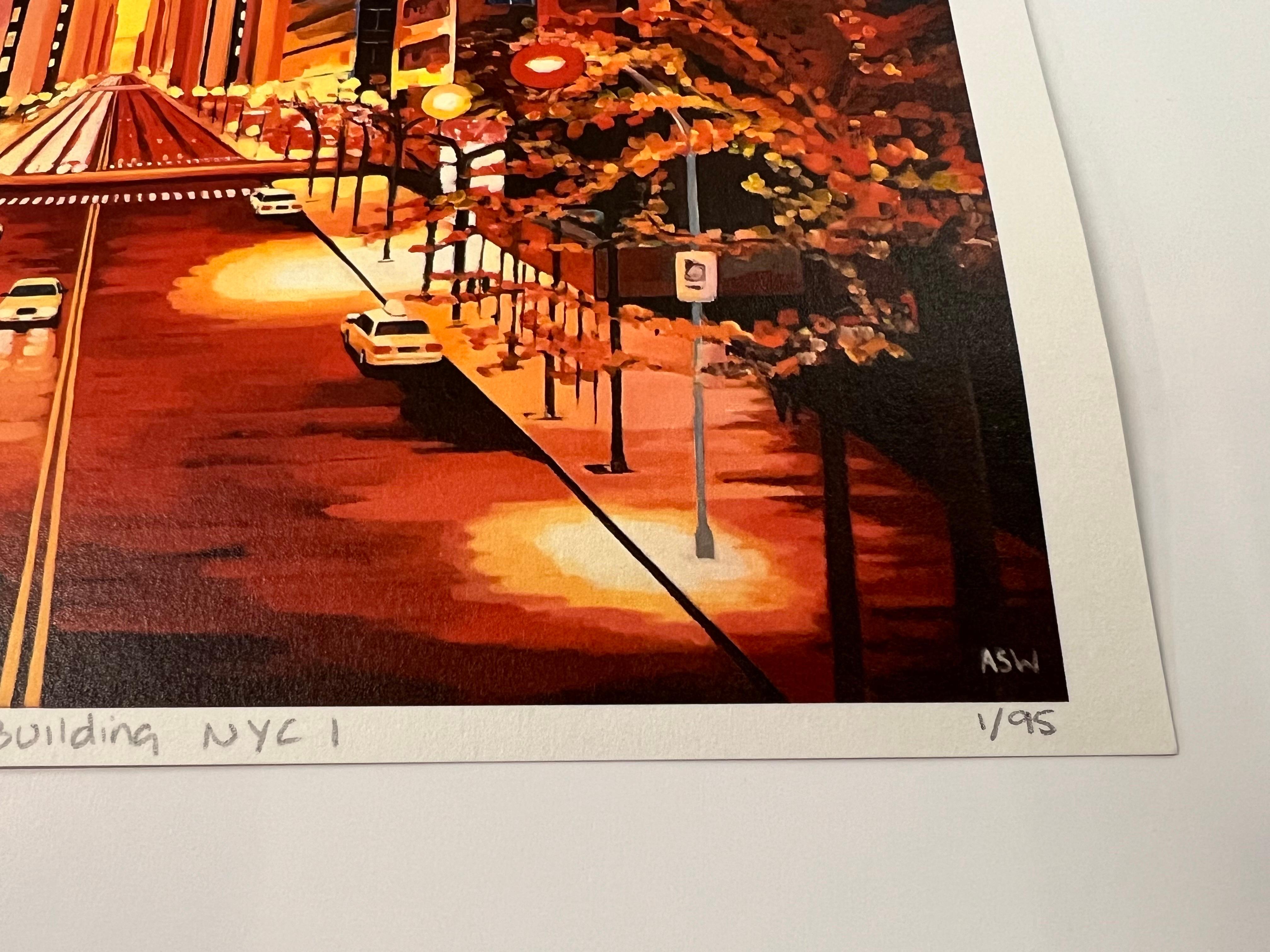 Impression en édition limitée de Chrysler Building New York City NYC par un artiste britannique en vente 2
