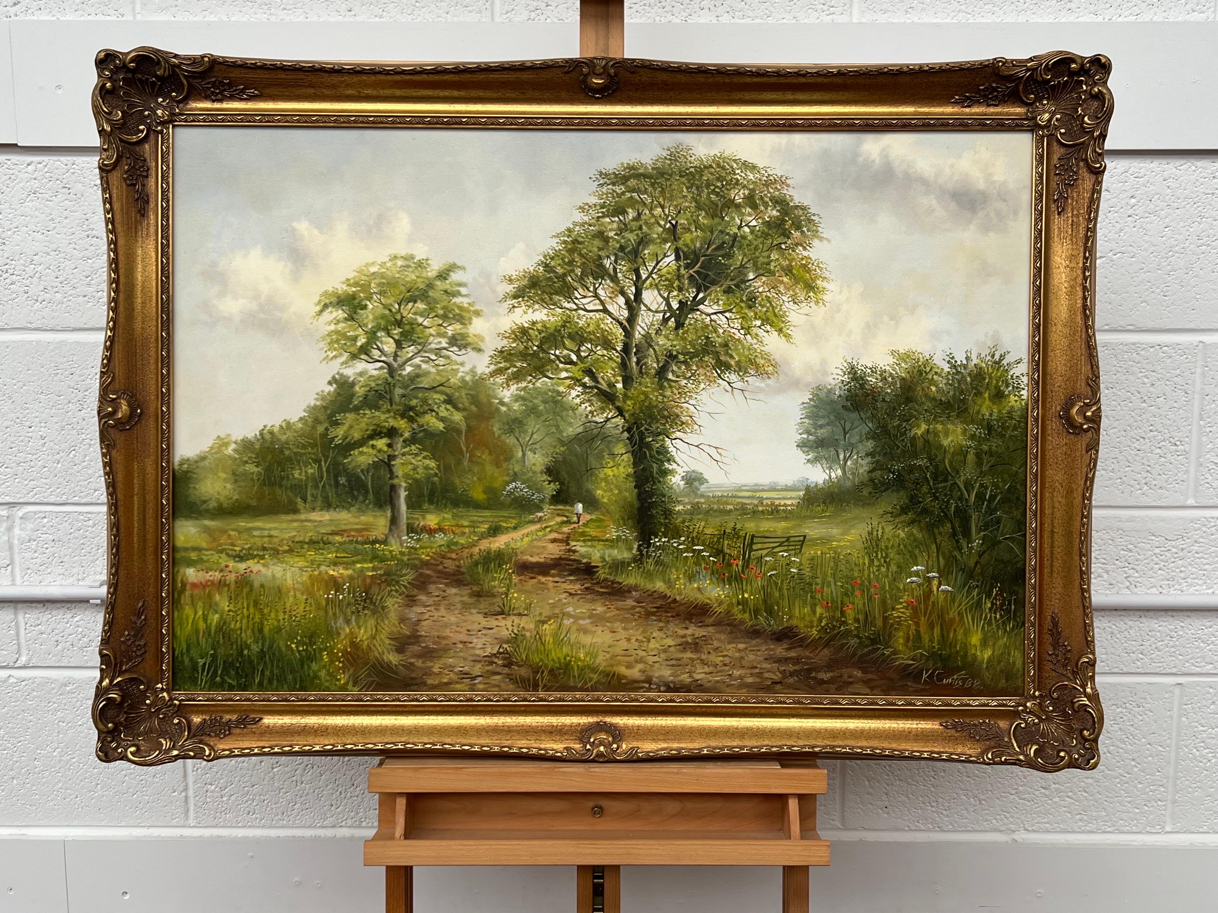 Summer Walk in a Rural Village in the English Countryside by British Artist 6