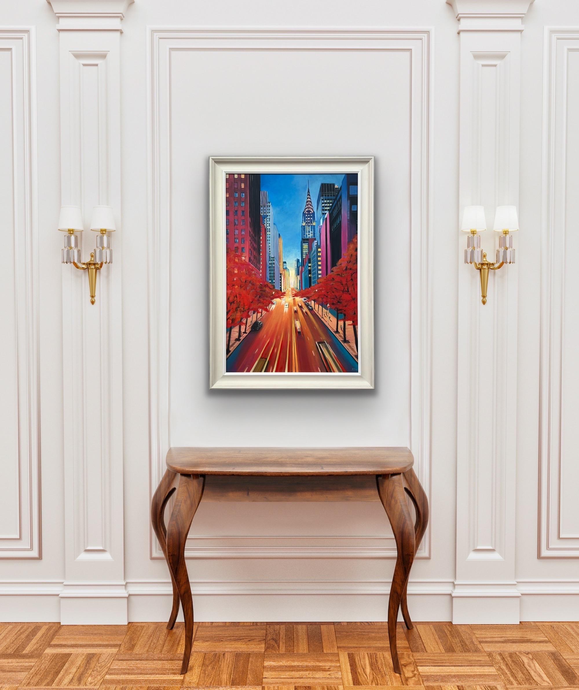 Quadro del Chrysler Building 42nd Street di New York realizzato da un artista britannico in vendita 14