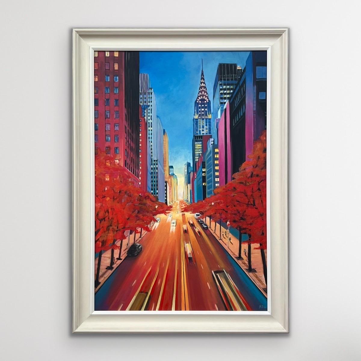 Quadro del Chrysler Building 42nd Street di New York realizzato da un artista britannico in vendita 15