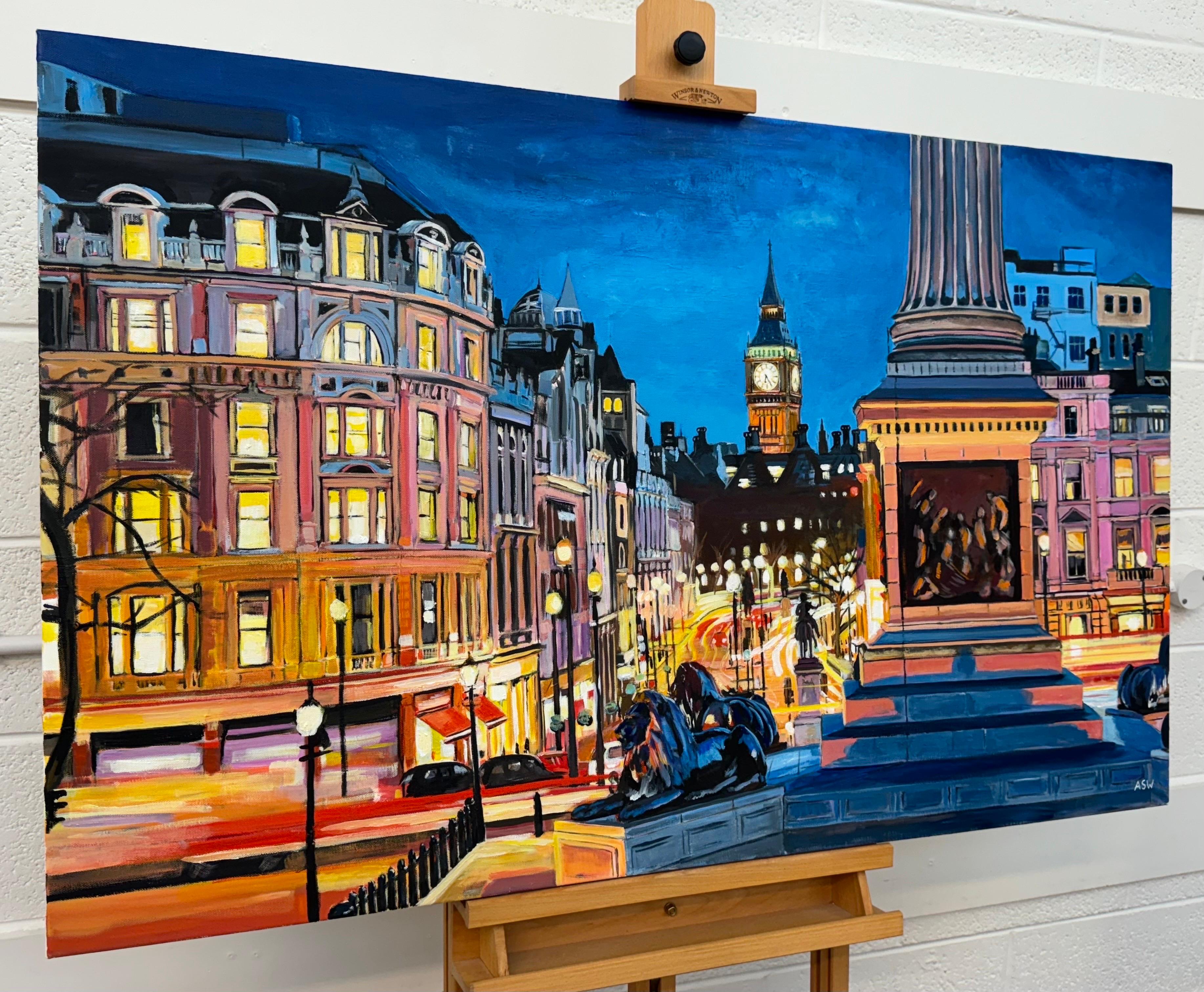 Trafalgar Square Big Ben Westminster London, England, von British Cityscape Artist im Angebot 10