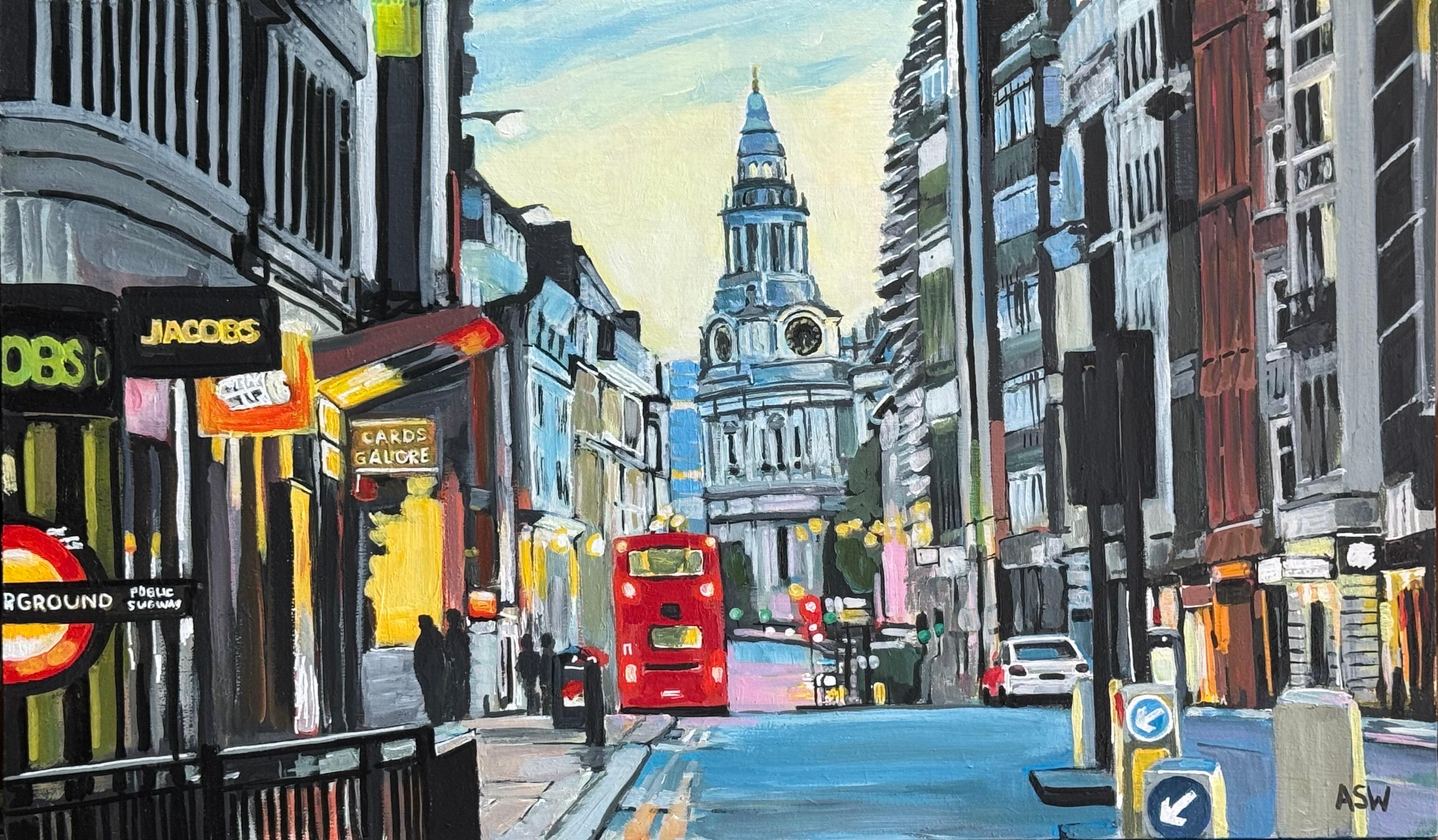 Reloj de la Catedral de San Pablo de Londres por un paisajista urbano contemporáneo 2