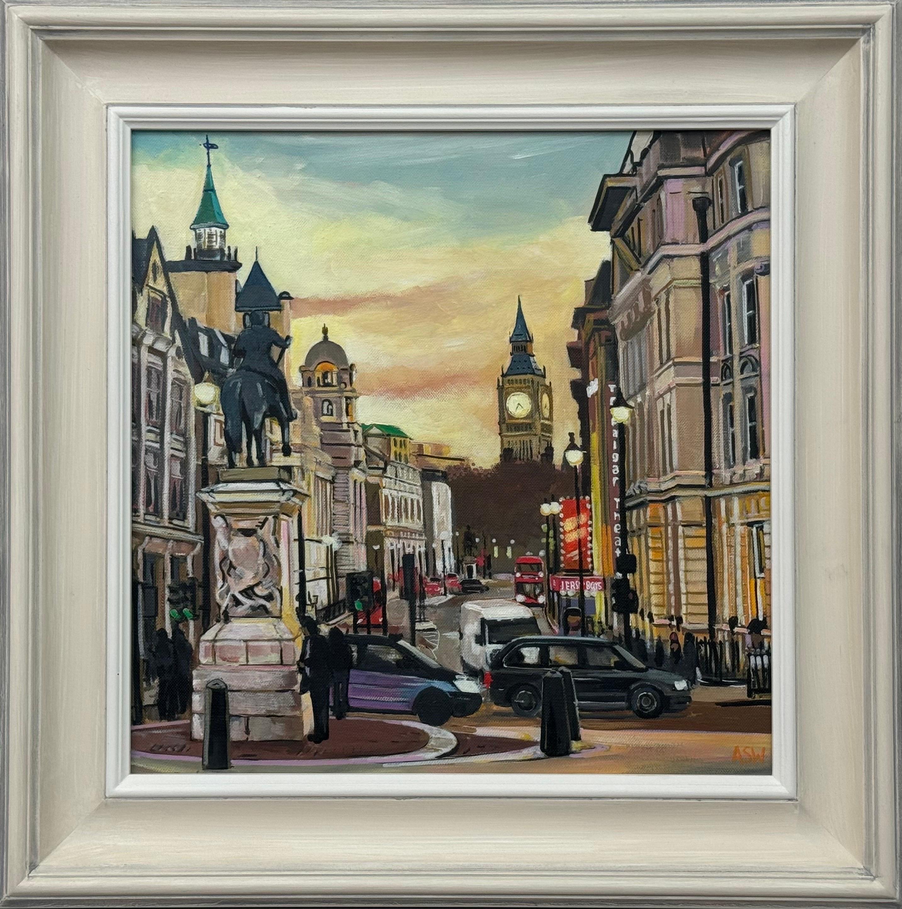 Landscape Painting de Angela Wakefield - Arte paisajístico urbano de la ciudad de Londres Westminster por un artista británico contemporáneo