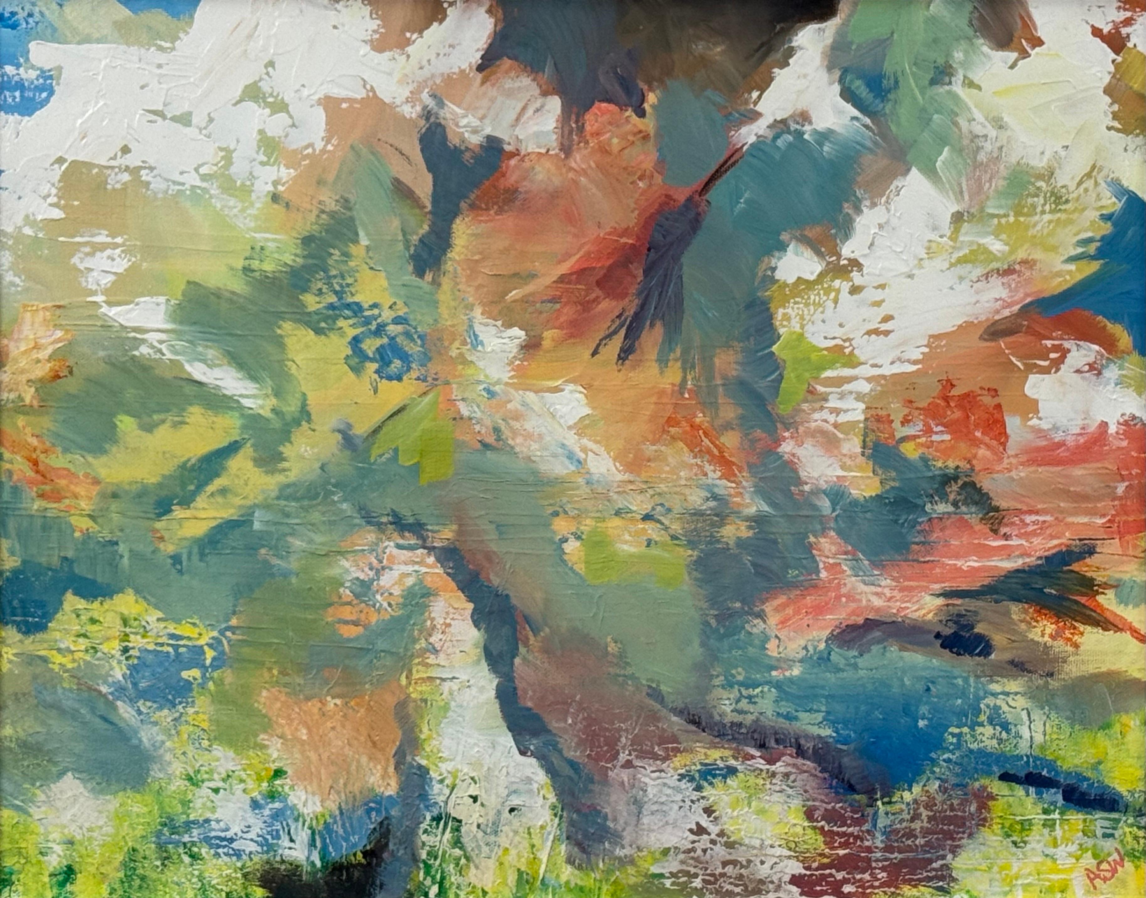 Pittura espressionista astratta di un artista inglese contemporaneo in vendita 2