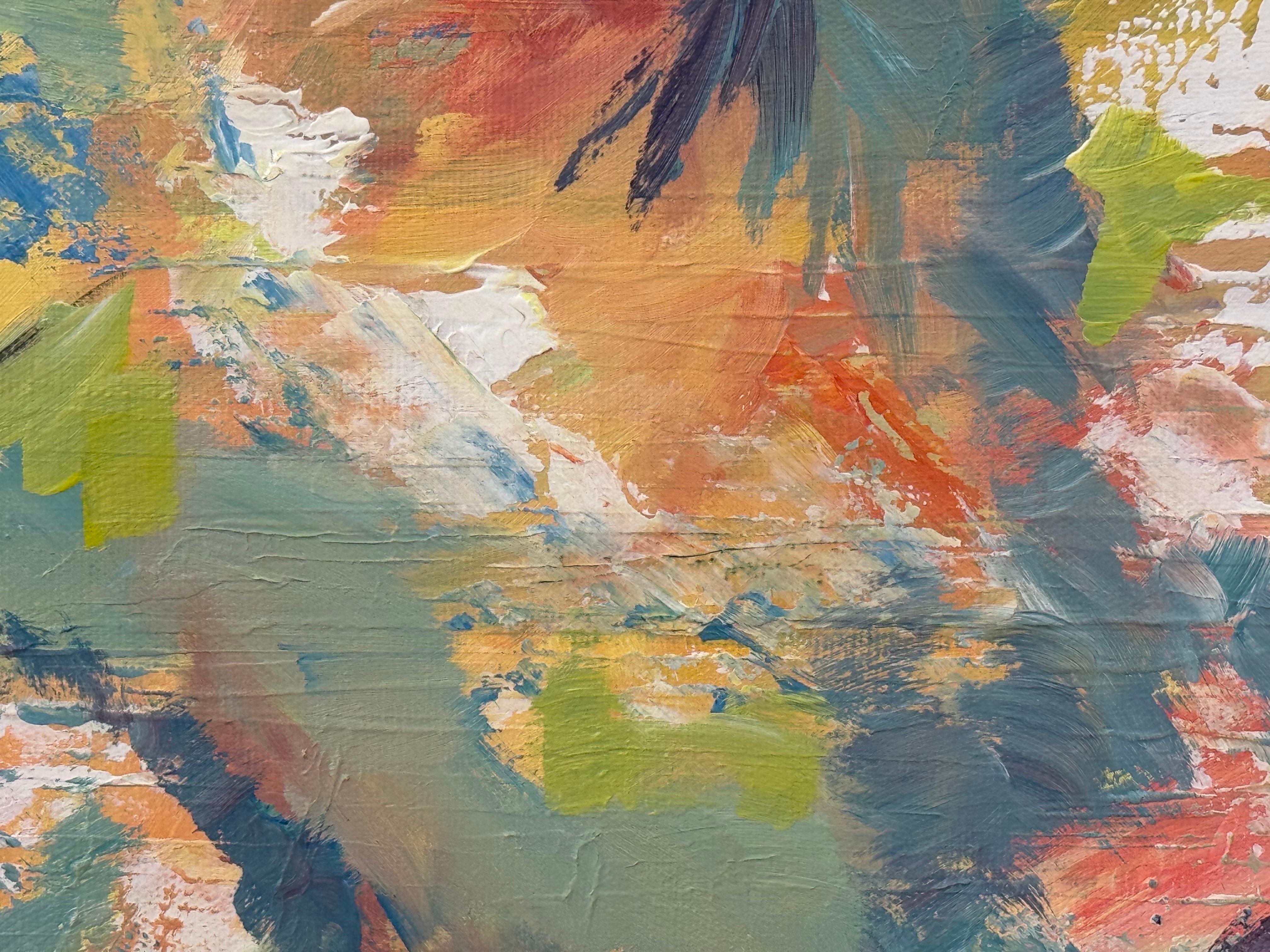 Pittura espressionista astratta di un artista inglese contemporaneo in vendita 7