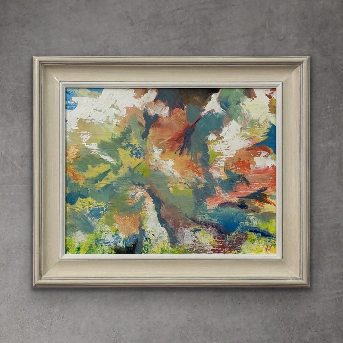 Pittura espressionista astratta di un artista inglese contemporaneo - Painting di Angela Wakefield