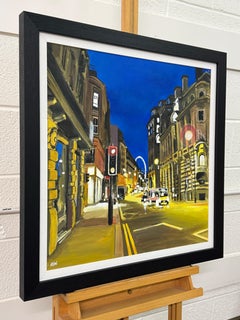Deansgate Manchester City Urban Night Scene by Contemporary Britain Artist