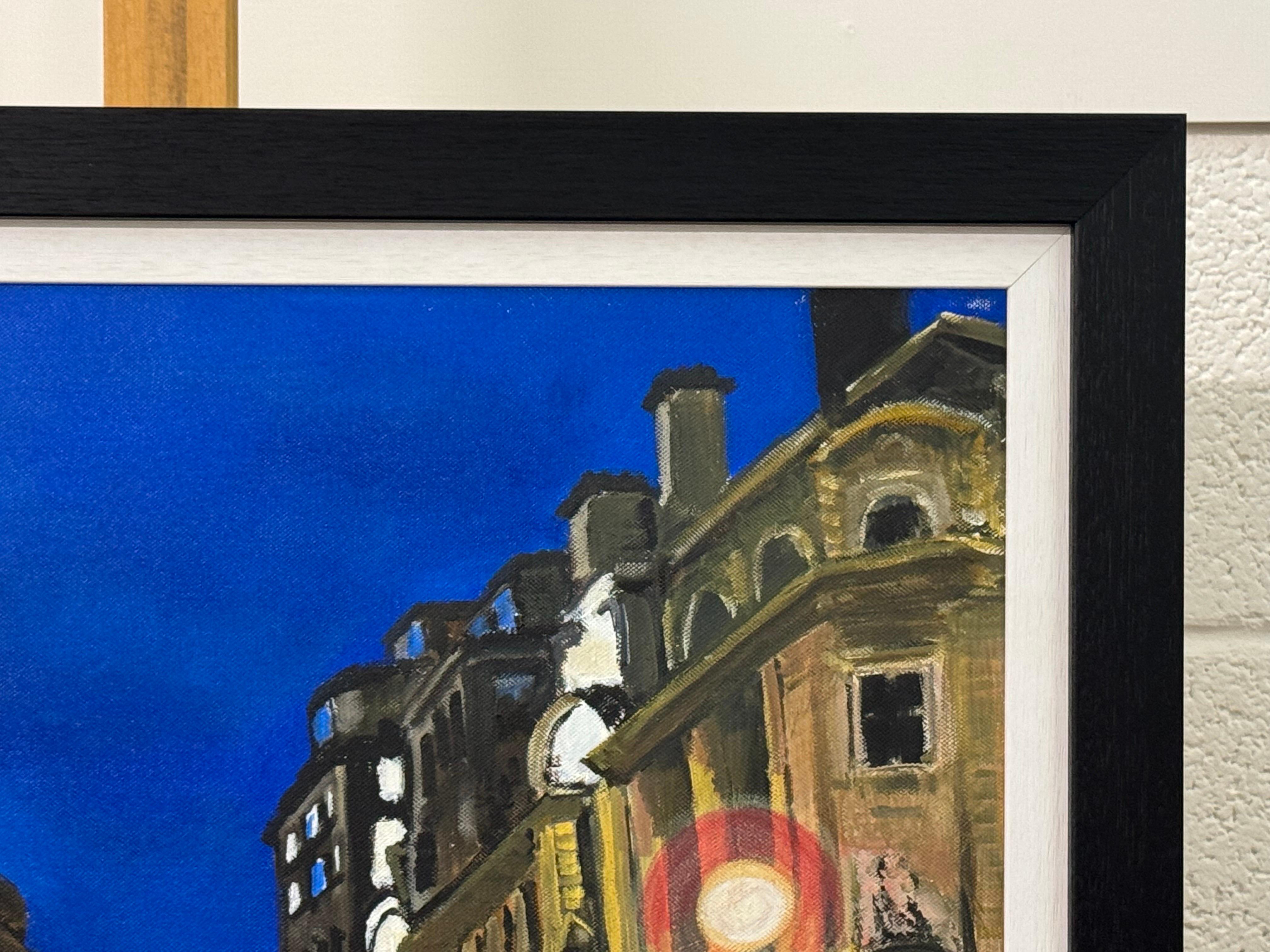 Deansgate Manchester City Urban Night Scene von Contemporary Britain Artist im Angebot 3