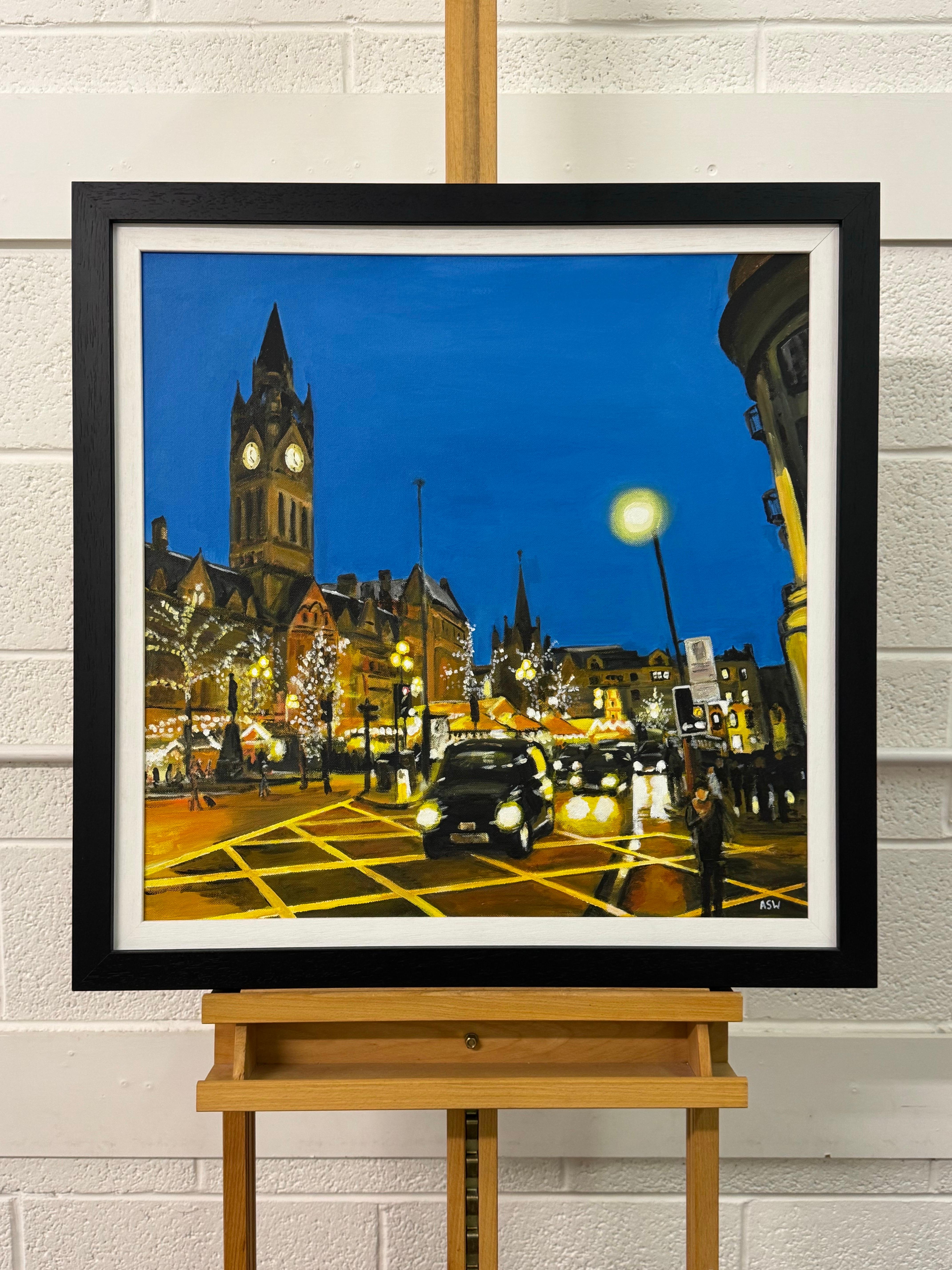 Albert Square Manchester City Scene at Octoberfest by Contemporary Artist en vente 4