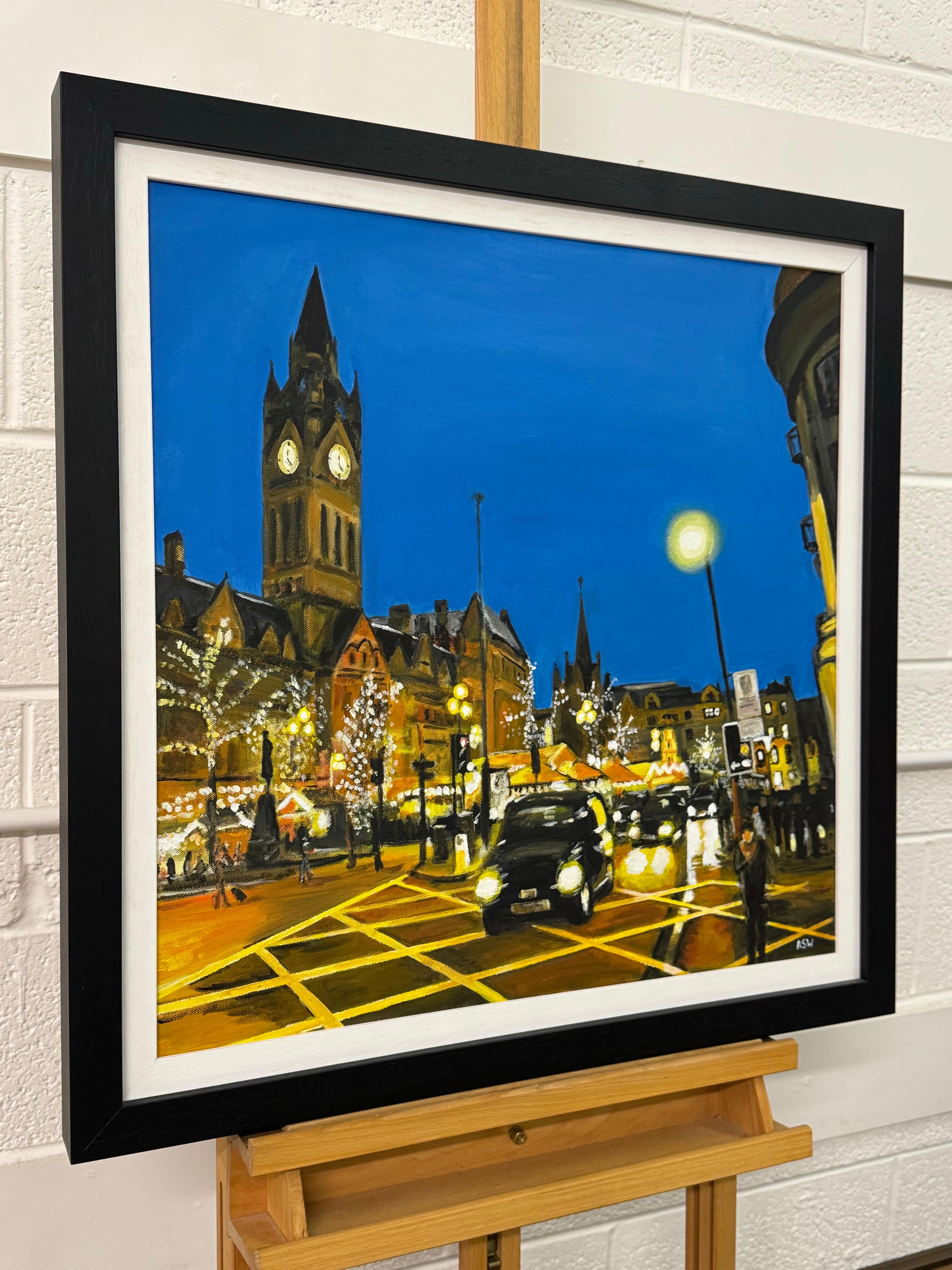 Albert Square Manchester City Scene at Octoberfest by Contemporary Artist en vente 5