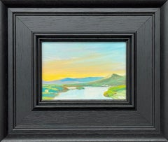 Miniature Painting Study of Hudson River, New York State, USA by British Artist
