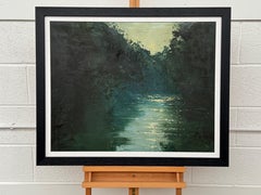 Impressionistic English River Landscape Original Oil Painting by British Artist