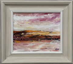Golden Dusk - Warm earth tones & soft pink skies evoke a serene evening