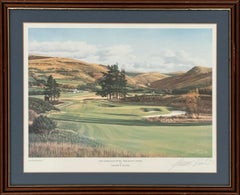 Coloured Print of Photorealist Painting of Gleneagles Golf Course in Scotland