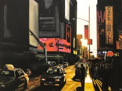 Bank of America New York Cityscape Painting by British Urban Landscape Artist