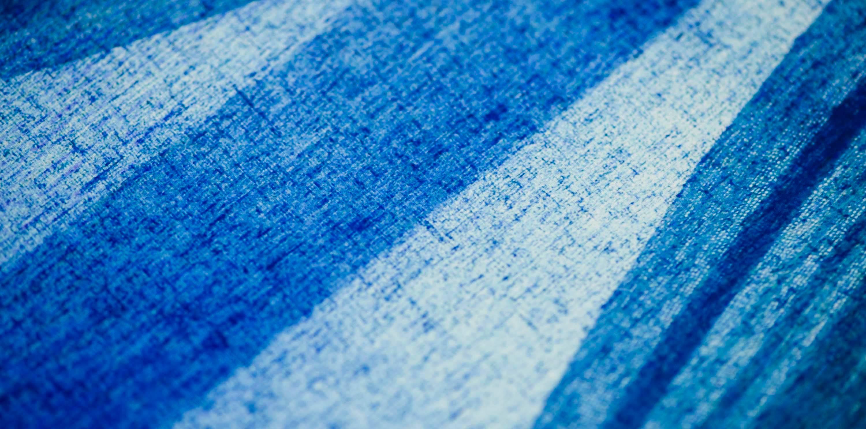 Blue Curtain (Nyhamnsläge) - Contemporary Print by Johanna Ekström