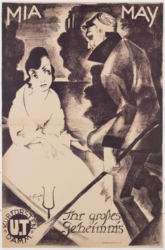 Your Big Secret, 1918 by Josef Fenneker, Original German silent cinema poster