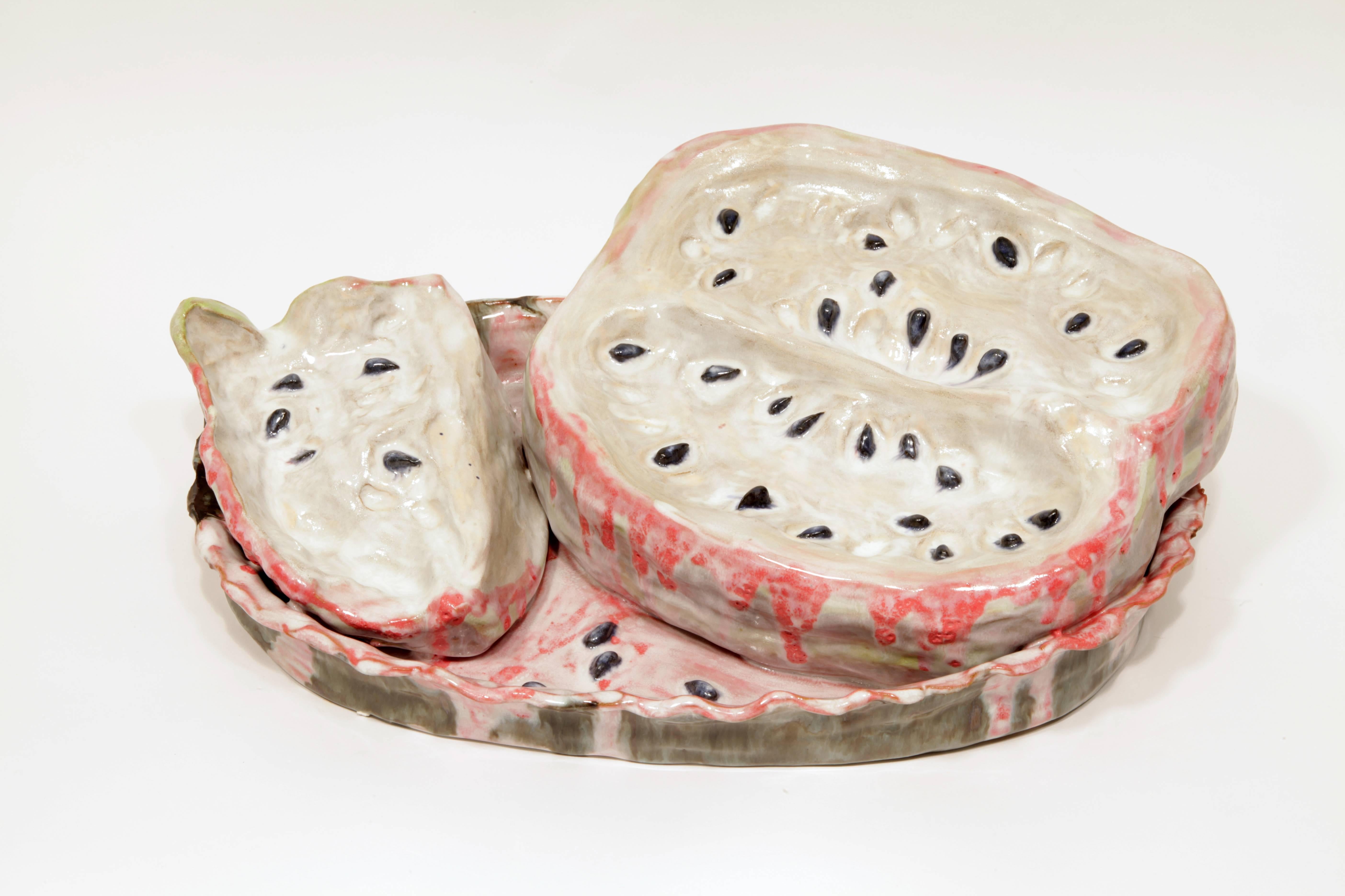 Valerie Hegarty Still-Life Sculpture - Watermelon Skulls