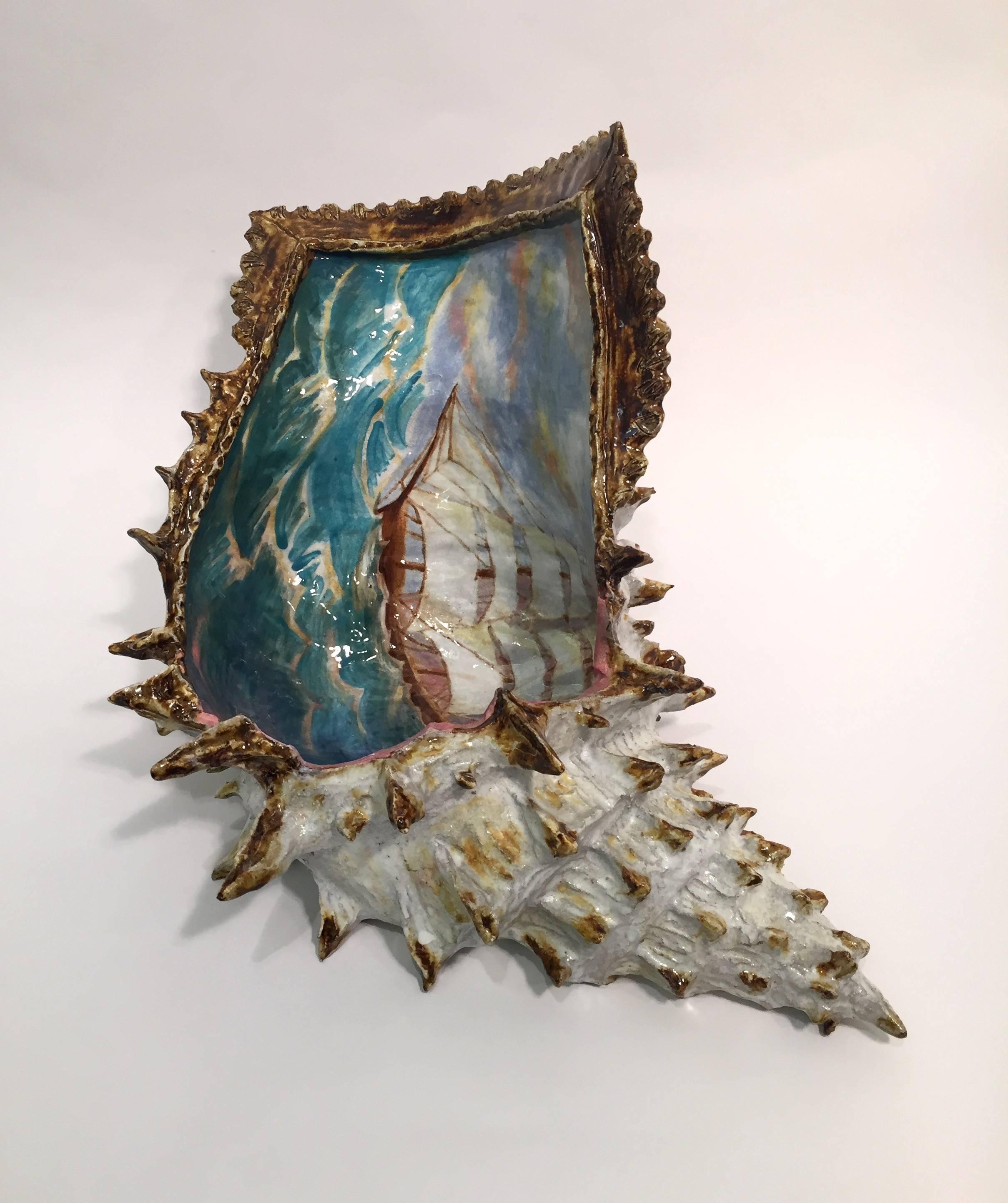 Valerie Hegarty Still-Life - Clipper Ship and Conch Shell