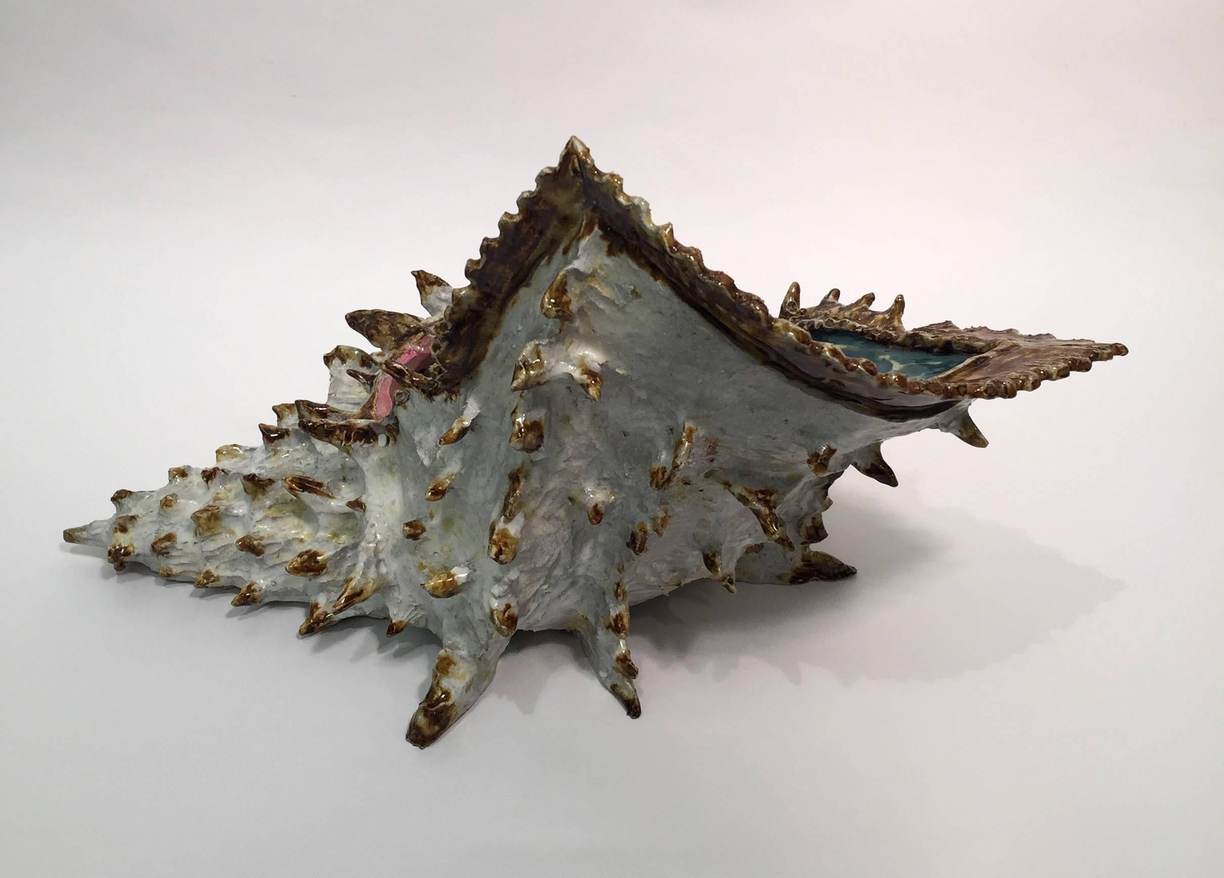 Clipper Ship and Conch Shell - Land Art by Valerie Hegarty