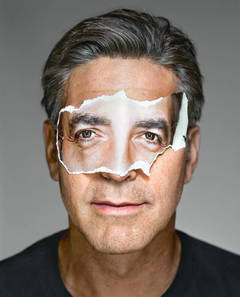 George Clooney with Mask, Brooklyn, NY