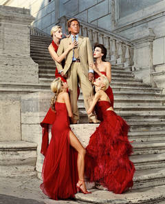 Valentino with Models, Rome, Italy