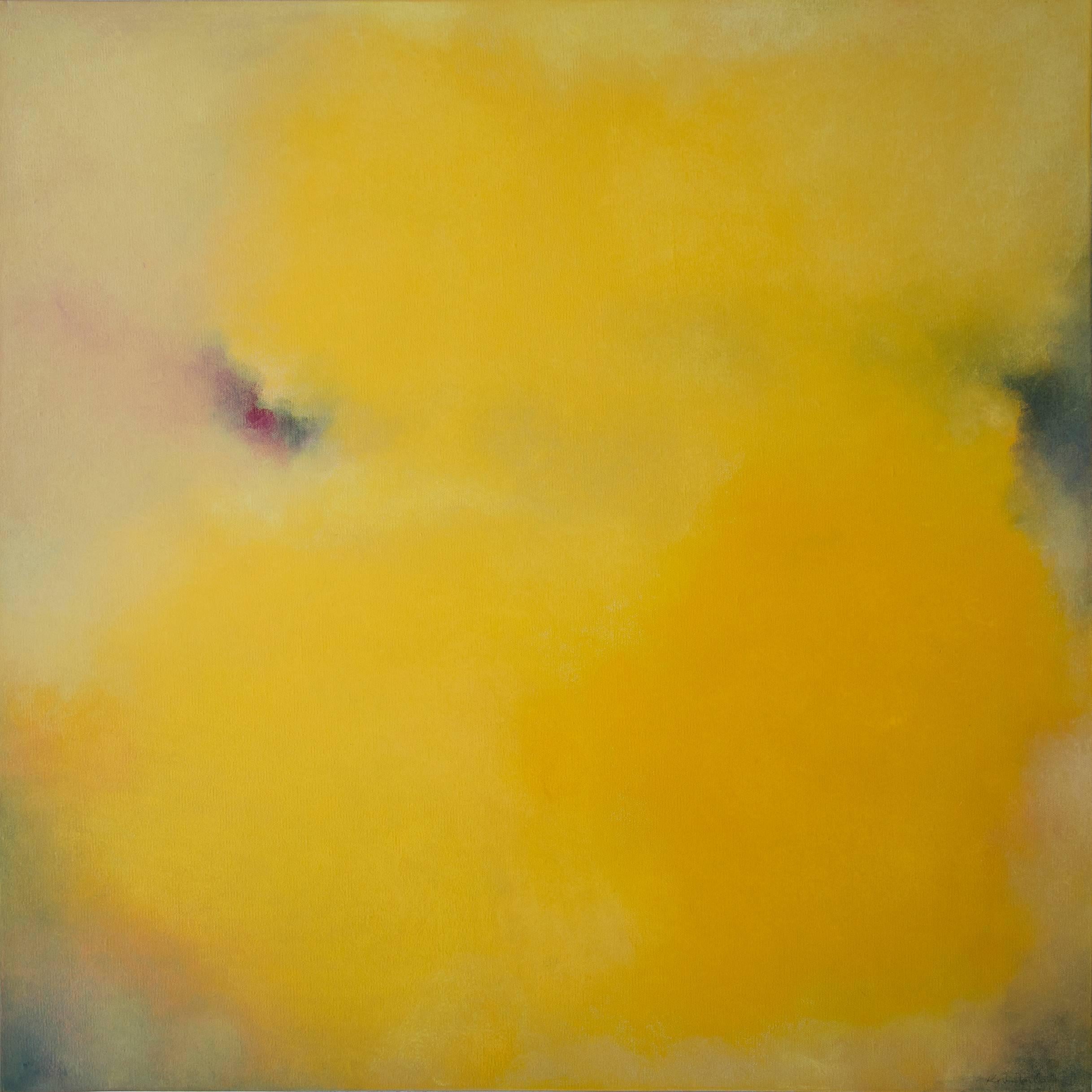 Echo,  Square Abstract Yellow Softcolored - Art by KC PAILLARD