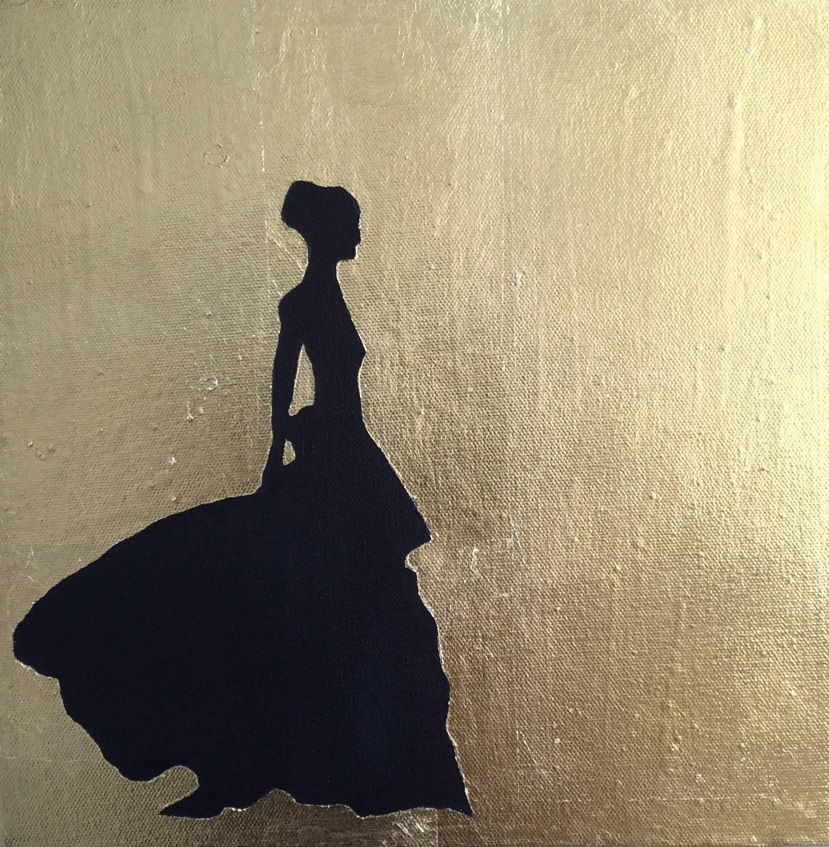 Silhouette, 4 paintings - Painting by K. Odal